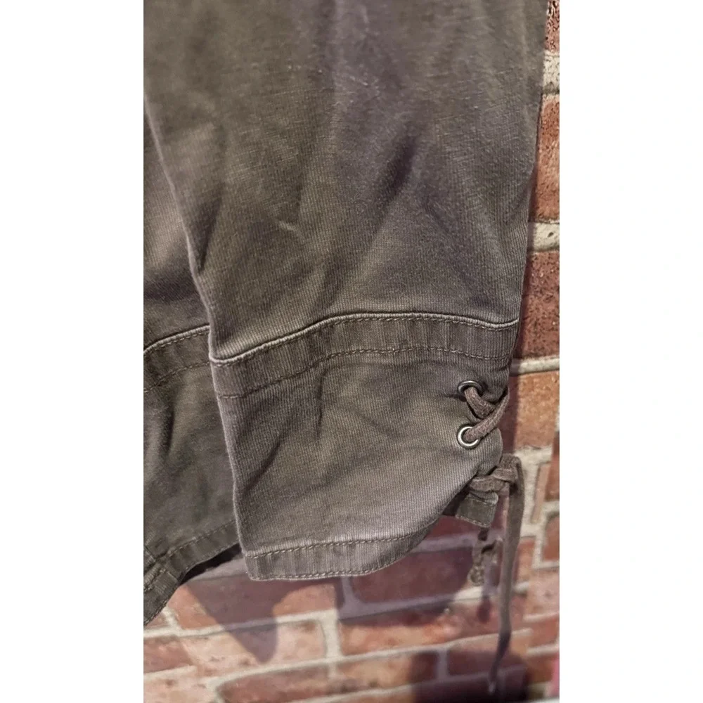 Venezia Cargo Shorts‎ Womens Size 18 Brown Cotton Blend Multiple Pockets Button